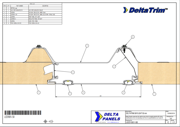 Skylight for DeltaTrim Including White LED - Image 4