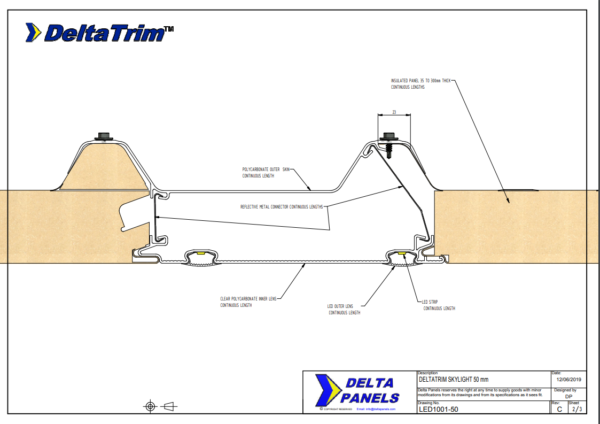 Skylight for DeltaTrim Including White LED - Image 5