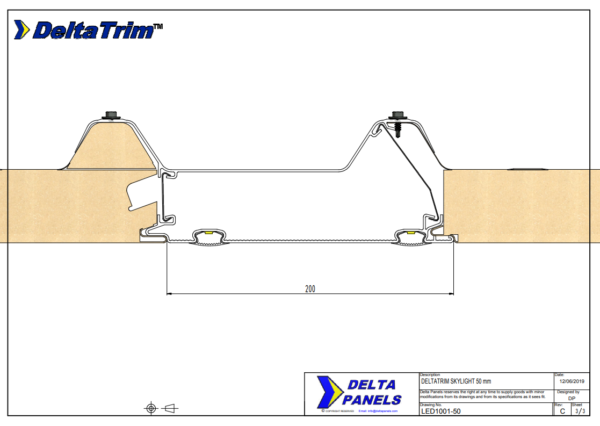 Skylight for DeltaTrim Including White LED - Image 6