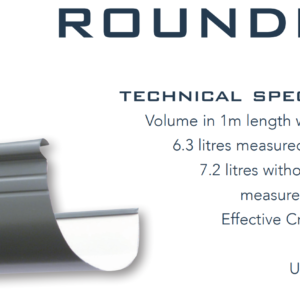 Round-line Gutters 150mm